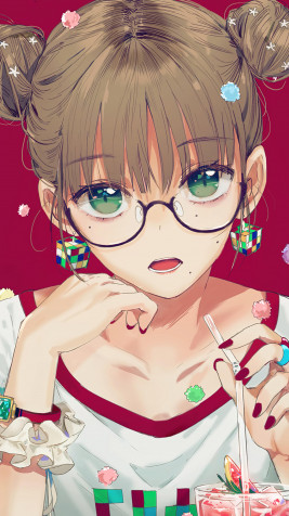 Sunglasses Anime Girl 4k Phone Wallpaper 2160x3840px