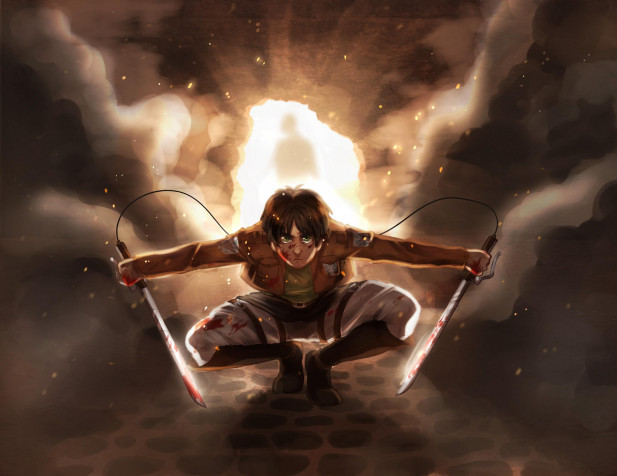 Eren Yeager HD Background 2048x1580px