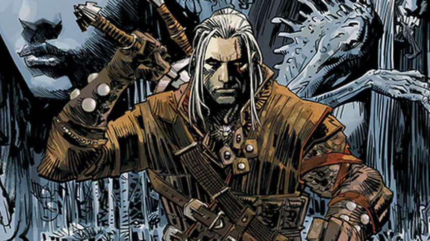 Cartoon The Witcher Desktop HD Background 1600x900px