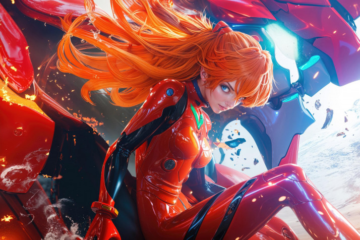 Asuka Langley Desktop HD Background 3840x2560px