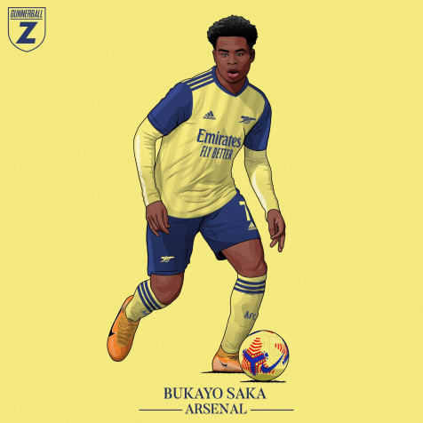 Bukayo Saka Mobile Background 2048x2048px