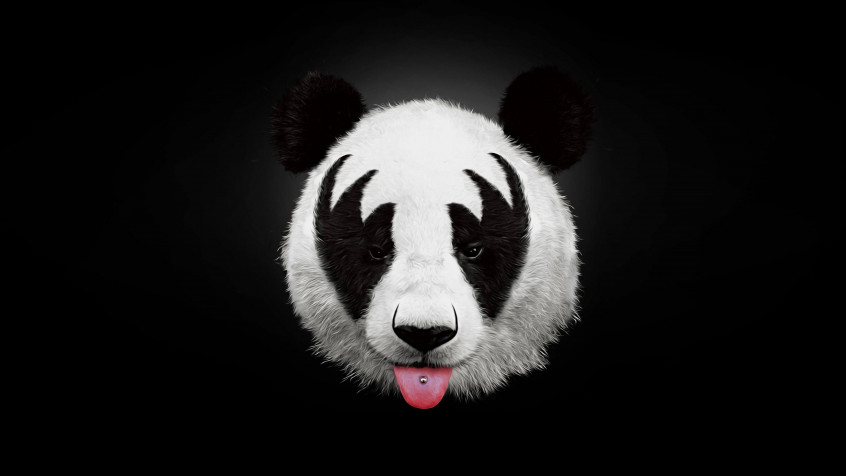 Panda Mask 4k UHD Wallpaper 3840x2160px