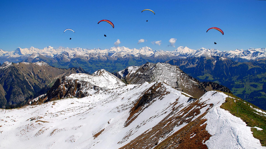 Paragliding Full HD 1080p Wallpaper 1920x1080px