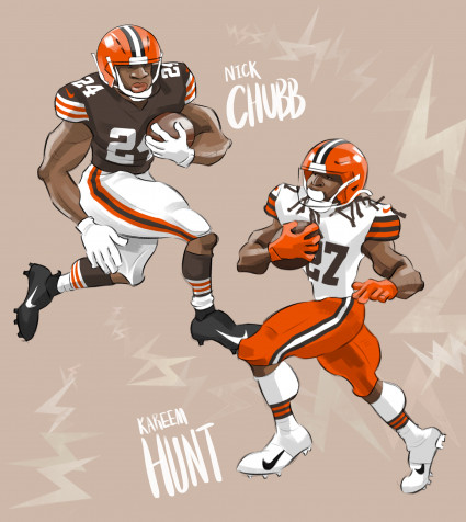 Nick Chubb iPhone Wallpaper Image 1920x2149px