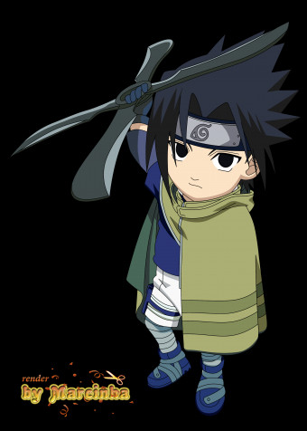 Sasuke Chibi Phone Wallpaper 2500x3500px