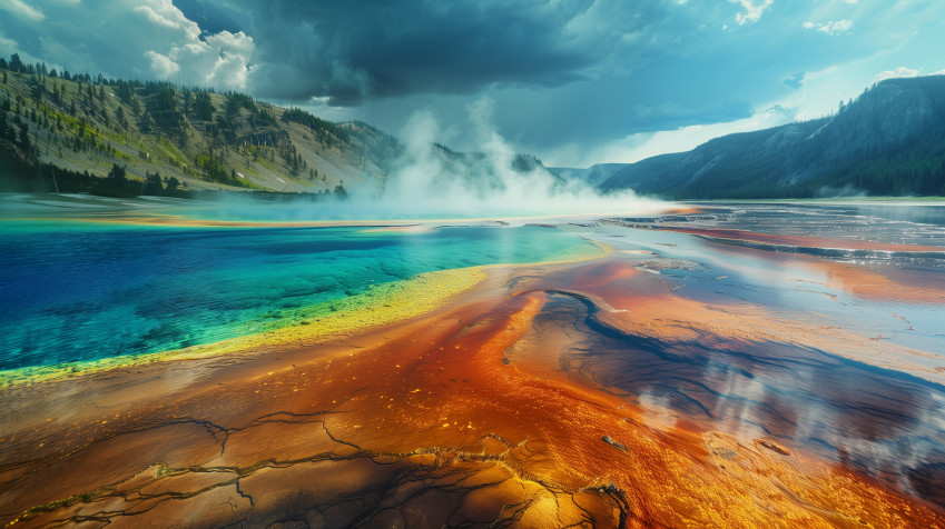 Yellowstone National Park Laptop Background 2912x1632px