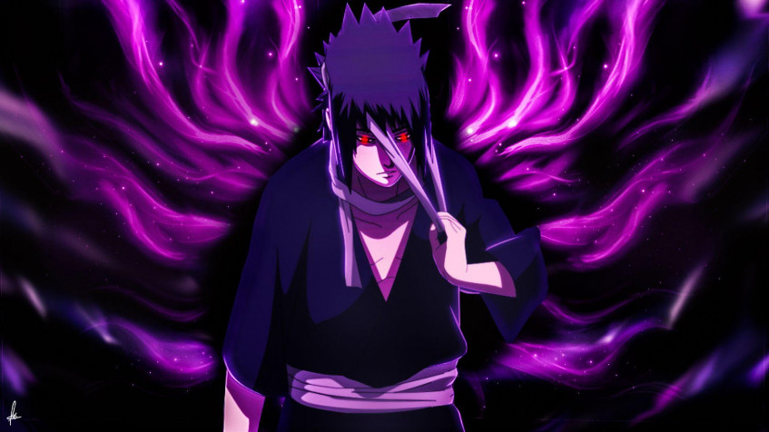 Sasuke Chibi Full HD 1080p Wallpaper 1920x1080px