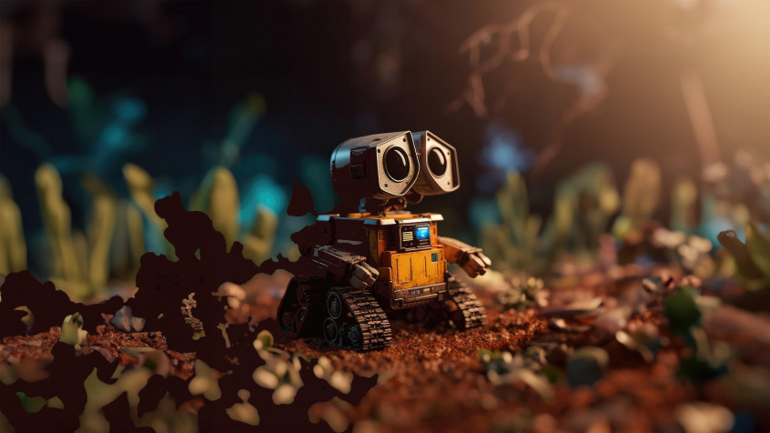 Wall E Desktop HD Wallpaper 5120x2880px