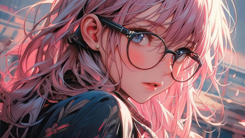 Sunglasses Anime Girl 4k UHD Wallpaper 3840x2160px