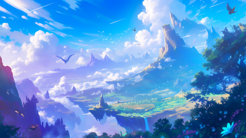 Anime Landscape Desktop HD Wallpaper 1920x1076px