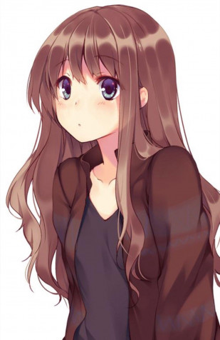 Brown Hair Anime iPhone Background Image 1242x1914px