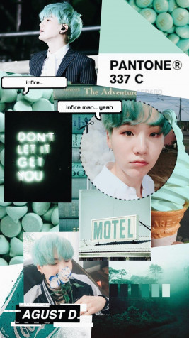 Aesthetic Suga iPhone Wallpaper 1024x1820px