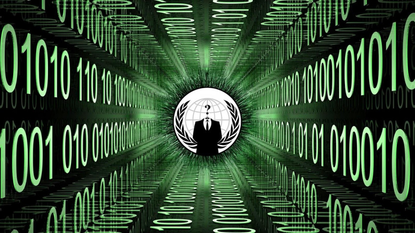 Anonymous Hacker MacBook Wallpaper 1600x900px