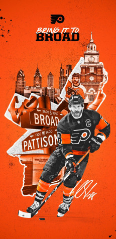 Philadelphia Flyers iPhone Background 1440x2960px