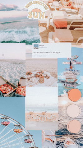 Aesthetic Summer Phone Background Image 2304x4096px