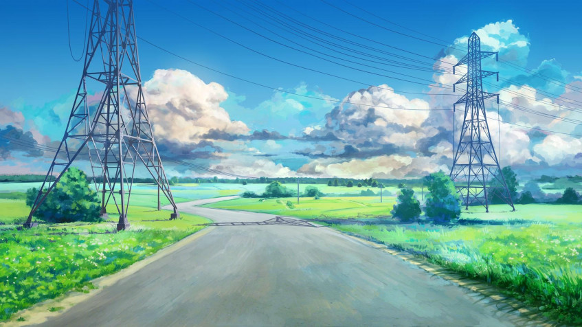 Anime Landscape Full HD 1080p Wallpaper 1920x1080px