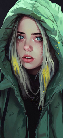 Cute Billie Eilish Wallpaper for Mobile 1183x2560px