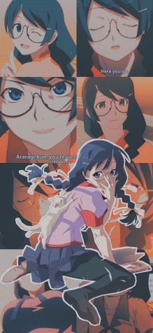 Tsubasa Hanekawa iPhone 13 Mini Wallpaper 1080x2340px