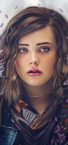 Katherine Langford Mobile Background 800x1689px