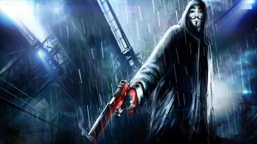 Anonymous Man Full HD 1080p Wallpaper 1920x1080px