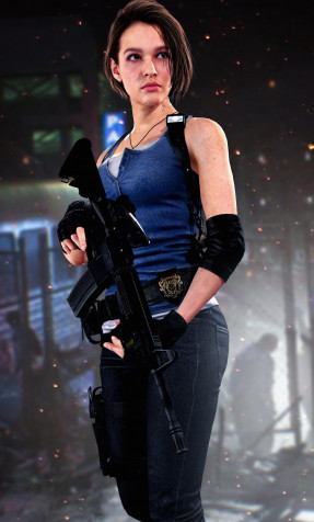 Jill Valentine Phone Background 1280x2120px