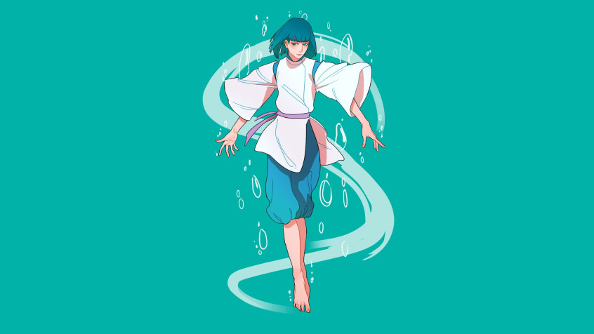 Haku Spirited Away Desktop Background 3555x2000px