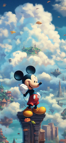 Mickey Mouse Phone HD Background 1183x2560px