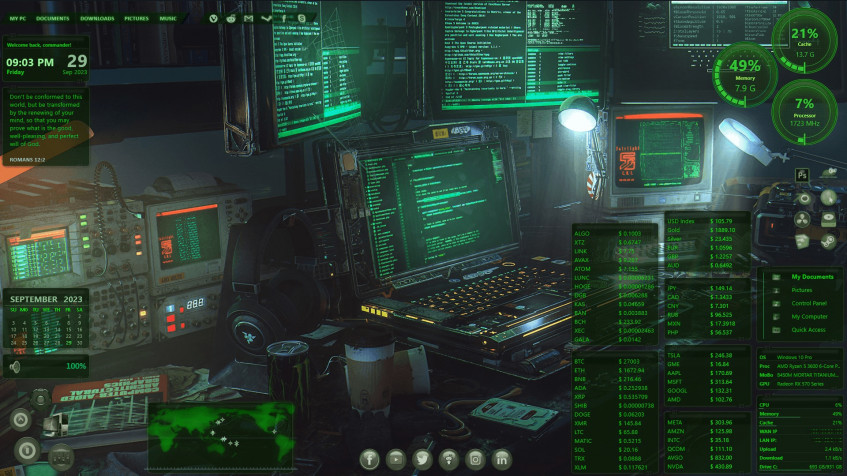 Hacker Room Full HD 1080p Wallpaper 1920x1080px