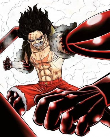 Luffy Gear 4 Snakeman Phone Background Image 1080x1350px