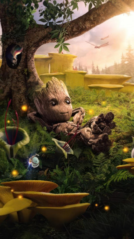 Baby Groot iPhone Background 1080x1920px