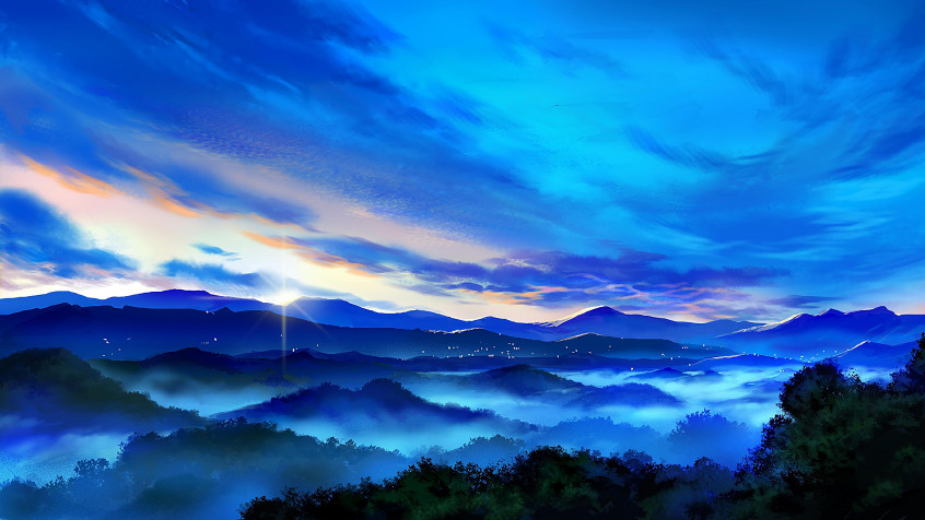 Anime Landscape 4k UHD Wallpaper 3840x2160px