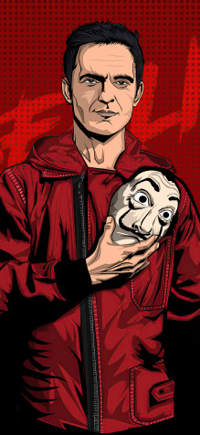 Berlin Money Heist Wallpaper 1125x2436px