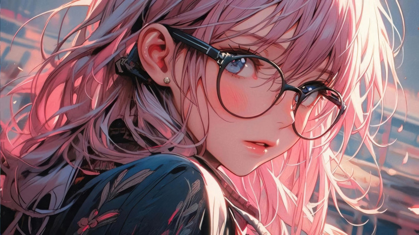 Sunglasses Anime Girl 2k QHD Wallpaper 2560x1440px