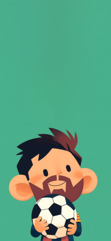 Cute Lionel Messi iPhone Wallpaper 1183x2560px