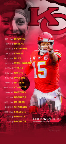 Kansas City Chiefs Phone Wallpaper 768x1662px