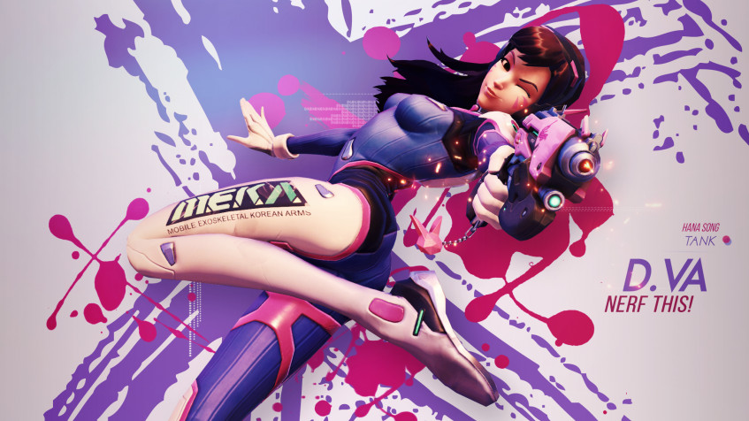 Dva Overwatch Full HD 1080p Wallpaper 1920x1080px