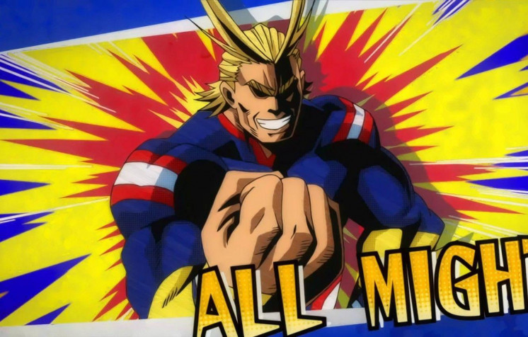 All Might Desktop Background 1332x850px