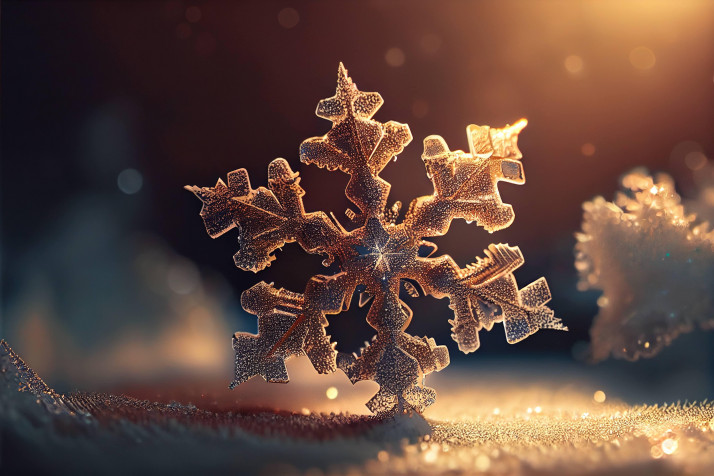 Snowflakes Laptop Background 4608x3072px