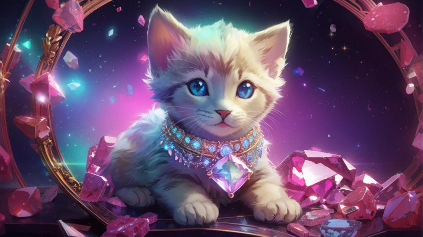 Kitten HD Background 1368x768px