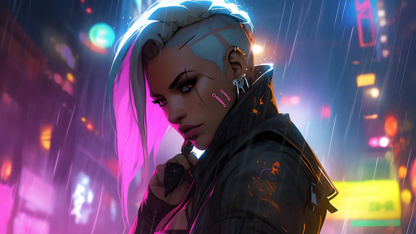 Cyberpunk HD Background 1536x864px