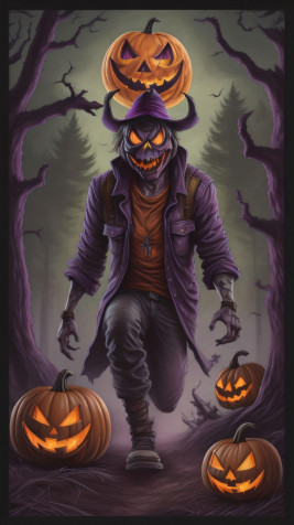 Jack Olantern Phone Background Image 1280x2276px