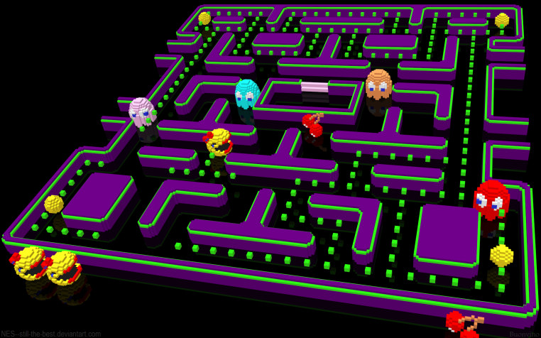 Pacman Widescreen HD Wallpaper 1920x1200px