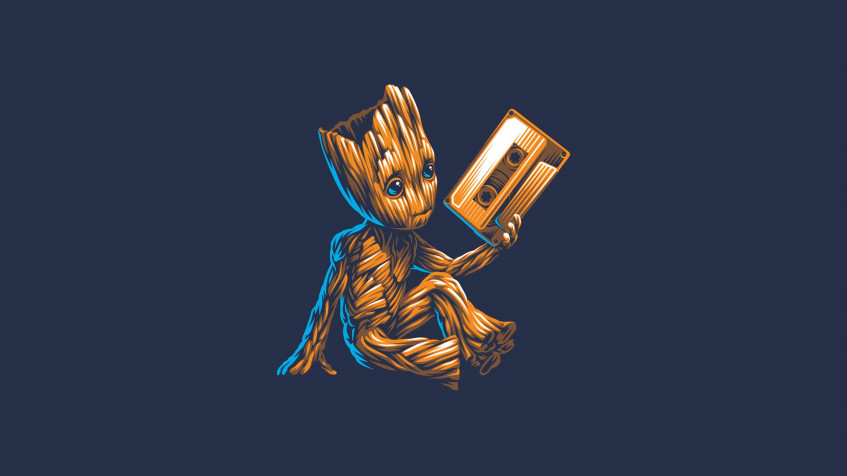 Baby Groot Full HD 1080p Wallpaper 1920x1080px