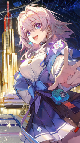 March 7th Honkai Star Rail Phone Background 1080x1920px