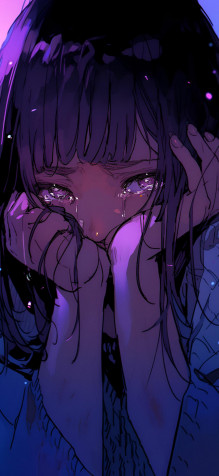 Crying Anime iPhone Background Image 1181x2560px