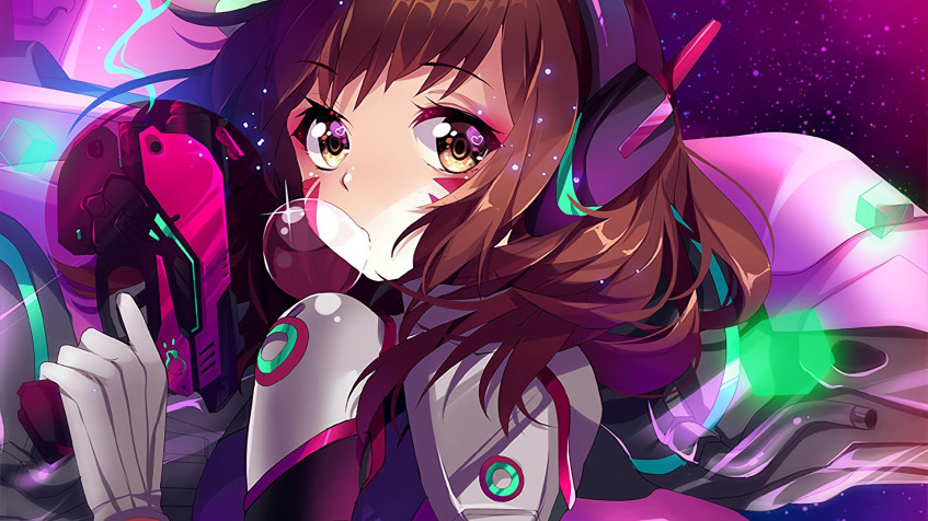 Dva Overwatch Full HD 1080p Wallpaper 1920x1080px