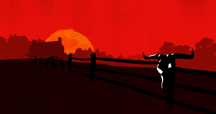 Red Dead MacBook Background 8533x4500px