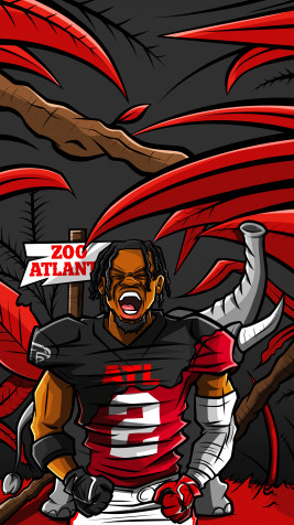 Atlanta Falcons Phone Background Image 2700x4800px