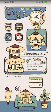 Pompompurin iPhone 13 Mini Wallpaper 1080x2340px