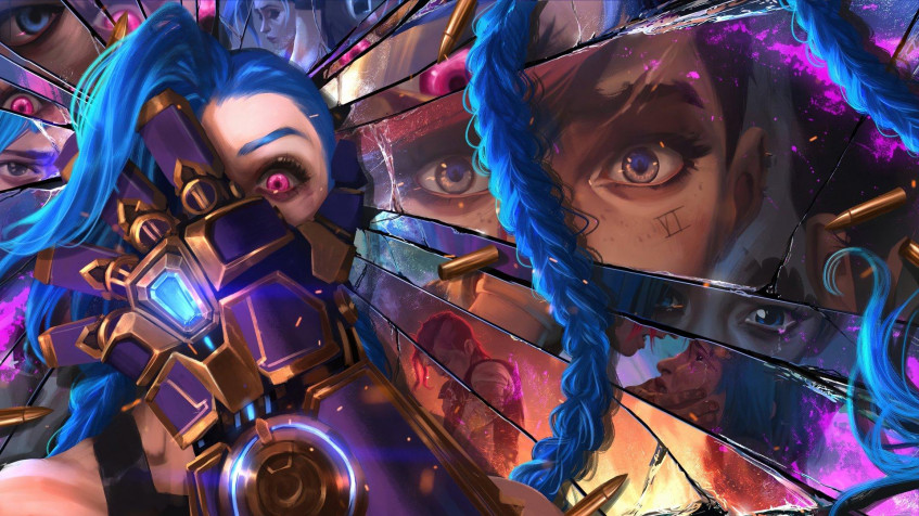 Arcane Jinx Full HD 1080p Wallpaper 1920x1080px